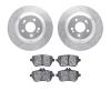 7602-63082 Drilled/Slotted Brake Rotors w/5000 Euro Ceramic Brake Pads Kit [Silver], 2015-2021 Mercedes-Benz, Position: Rear - image 1