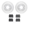 7602-72002 Drilled/Slotted Brake Rotors w/5000 Euro Ceramic Brake Pads Kit [Silver], 2008-2015 Mitsubishi, Position: Rear - image 1