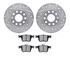 7602-74040 Drilled/Slotted Brake Rotors w/5000 Euro Ceramic Brake Pads Kit [Silver], 2013-2021 Multiple Makes/Models, Position:  - image 1