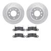 7602-74049 Drilled/Slotted Brake Rotors w/5000 Euro Ceramic Brake Pads Kit [Silver], 2011-2018 Multiple Makes/Models, Position:  - image 1
