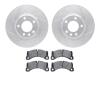 7602-74053 Drilled/Slotted Brake Rotors w/5000 Euro Ceramic Brake Pads Kit [Silver], 2011-2014 Porsche, Position: Front - image 1