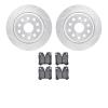 7602-75002 Drilled/Slotted Brake Rotors w/5000 Euro Ceramic Brake Pads Kit [Silver], 2007-2017 Lexus/Toyota/Scion, Position: Rea - image 1