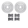 7602-75003 Drilled/Slotted Brake Rotors w/5000 Euro Ceramic Brake Pads Kit [Silver], Fits Select Lexus/Toyota/Scion, Position: F - image 1