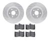 7602-75007 Drilled/Slotted Brake Rotors w/5000 Euro Ceramic Brake Pads Kit [Silver], 2009-2011 Lexus/Toyota/Scion, Position: Fro - image 1