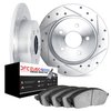 7602-92006 Drilled/Slotted Brake Rotors w/5000 Euro Ceramic Brake Pads Kit [Silver], 2011-2015 Renault, Position: Rear - image 2