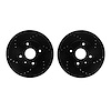 8002-01000 Drilled/Slotted Brake Rotors [Black], 2004-2009 Multiple Makes/Models, Position: Front - image 1