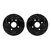 8002-01001 Drilled/Slotted Brake Rotors [Black], 2004-2010 Multiple Makes/Models, Position: Front - image 1