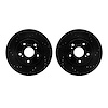 8002-01005 Drilled/Slotted Brake Rotors [Black], 2006-2017 Suzuki, Position: Front - image 1