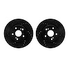 8002-01006 Drilled/Slotted Brake Rotors [Black], 2010-2013 Suzuki, Position: Front - image 1