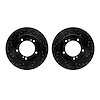 8002-01007 Drilled/Slotted Brake Rotors [Black], 1996-1998 Suzuki, Position: Front - image 1