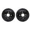 8002-01010 Drilled/Slotted Brake Rotors [Black], 2004-2009 Multiple Makes/Models, Position: Rear - image 1