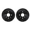 8002-01011 Drilled/Slotted Brake Rotors [Black], 2004-2010 Multiple Makes/Models, Position: Rear - image 1