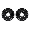 8002-01014 Drilled/Slotted Brake Rotors [Black], 1989-1994 Suzuki, Position: Rear - image 1
