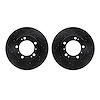 8002-02015 Drilled/Slotted Brake Rotors [Black], 1997-2004 Porsche, Position: Front - image 1