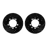8002-02030 Drilled/Slotted Brake Rotors [Black], 1987-1997 Porsche, Position: Rear - image 1