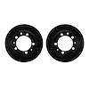 8002-02041 Drilled/Slotted Brake Rotors [Black], 1987-1989 Porsche, Position: Rear - image 1
