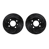 8002-03002 Drilled/Slotted Brake Rotors [Black], 2003-2006 Multiple Makes/Models, Position: Front - image 1