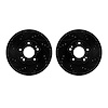 8002-03011 Drilled/Slotted Brake Rotors [Black], 2005-2019 Kia/Hyundai/Genesis, Position: Front - image 1