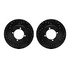 8002-03012 Drilled/Slotted Brake Rotors [Black], 1992-1998 Kia/Hyundai/Genesis, Position: Front - image 1