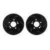 8002-03014 Drilled/Slotted Brake Rotors [Black], 2003-2013 Kia/Hyundai/Genesis, Position: Front - image 1
