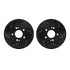 8002-03015 Drilled/Slotted Brake Rotors [Black], Fits Select Kia/Hyundai/Genesis, Position: Front - image 1