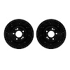 8002-03017 Drilled/Slotted Brake Rotors [Black], 2010-2016 Kia/Hyundai/Genesis, Position: Front - image 1
