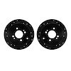 8002-03035 Drilled/Slotted Brake Rotors [Black], 2006-2012 Multiple Makes/Models, Position: Rear - image 1