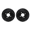 8002-03036 Drilled/Slotted Brake Rotors [Black], Fits Select Multiple Makes/Models, Position: Rear - image 1