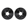 8002-03040 Drilled/Slotted Brake Rotors [Black], 2005-2020 Kia/Hyundai/Genesis, Position: Rear - image 1