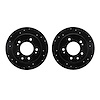 8002-03044 Drilled/Slotted Brake Rotors [Black], 2009-2016 Kia/Hyundai/Genesis, Position: Rear - image 1