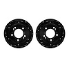 8002-03045 Drilled/Slotted Brake Rotors [Black], Fits Select Kia/Hyundai/Genesis, Position: Rear - image 1