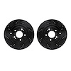 8002-03047 Drilled/Slotted Brake Rotors [Black], 2010-2016 Kia/Hyundai/Genesis, Position: Rear - image 1