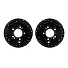 8002-03052 Drilled/Slotted Brake Rotors [Black], 2001-2016 Kia/Hyundai/Genesis, Position: Rear - image 1