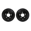 8002-03053 Drilled/Slotted Brake Rotors [Black], 2007-2009 Kia/Hyundai/Genesis, Position: Rear - image 1