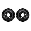 8002-03054 Drilled/Slotted Brake Rotors [Black], 2010-2021 Kia/Hyundai/Genesis, Position: Rear - image 1
