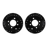 8002-03057 Drilled/Slotted Brake Rotors [Black], 1999-2006 Kia/Hyundai/Genesis, Position: Rear - image 1