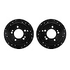 8002-03058 Drilled/Slotted Brake Rotors [Black], 2001-2010 Kia/Hyundai/Genesis, Position: Rear - image 1