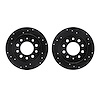 8002-03059 Drilled/Slotted Brake Rotors [Black], 2003-2008 Kia/Hyundai/Genesis, Position: Rear - image 1