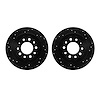 8002-03060 Drilled/Slotted Brake Rotors [Black], 2007-2008 Kia/Hyundai/Genesis, Position: Rear - image 1