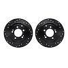 8002-03061 Drilled/Slotted Brake Rotors [Black], Fits Select Kia/Hyundai/Genesis, Position: Rear - image 1