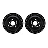 8002-03064 Drilled/Slotted Brake Rotors [Black], 2007-2012 Kia/Hyundai/Genesis, Position: Rear - image 1