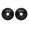 8002-10001 Drilled/Slotted Brake Rotors [Black], 2017-2020 Kia/Hyundai/Genesis, Position: Rear - image 1
