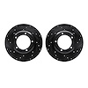 8002-11001 Drilled/Slotted Brake Rotors [Black], 1974-1999 Land Rover, Position: Front - image 1