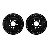 8002-11018 Drilled/Slotted Brake Rotors [Black], 2009-2015 Multiple Makes/Models, Position: Rear - image 1