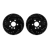 8002-11019 Drilled/Slotted Brake Rotors [Black], 2015-2020 Multiple Makes/Models, Position: Rear - image 1