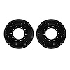 8002-11020 Drilled/Slotted Brake Rotors [Black], 1974-2016 Land Rover, Position: Rear - image 1