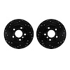 8002-11021 Drilled/Slotted Brake Rotors [Black], 1994-2004 Land Rover, Position: Rear - image 1