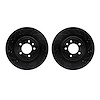 8002-11022 Drilled/Slotted Brake Rotors [Black], Fits Select Land Rover, Position: Rear