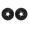 8002-11023 Drilled/Slotted Brake Rotors [Black], 2018-2020 Land Rover, Position: Rear - image 1