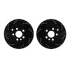 8002-11026 Drilled/Slotted Brake Rotors [Black], 2008-2012 Land Rover, Position: Rear - image 1